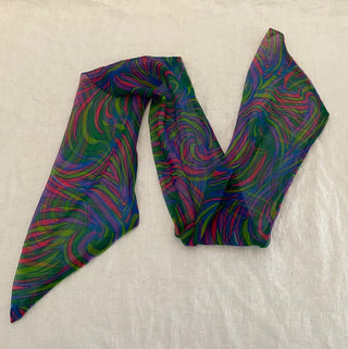 Vintage swirl scarf 6’x27”