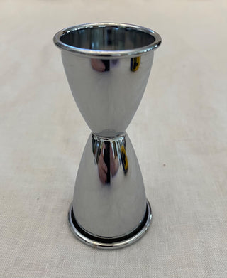 Vintage stainless steel double cocktail jigger 3/4 and 1 1/2 oz