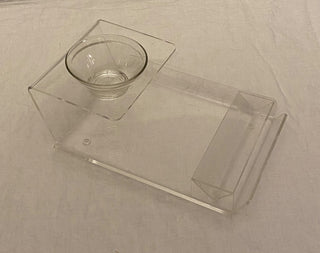 Vintage plexiglass organizing tray set  (set of 3) 15”x10”