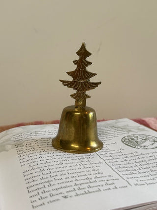 Brass Christmas Tree Bell 4"H