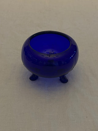 Vintage glass footed dish 4.25”x3”