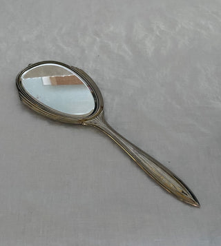 Vintage Art Deco hand mirror AS IS 4.5”x13.25”