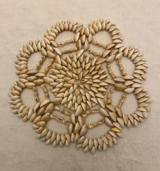 Vintage seashell trivet 9.5”