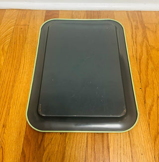 Vintage MCM Metal Tray with Flowers 17.5" X 12.5"