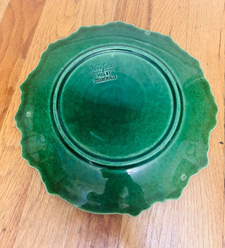 Woodfield Steubenville Pottery Green Leaf Plate 10.5"