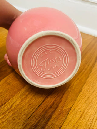 Fiestaware Pink Pitcher with Handle 8.5"
