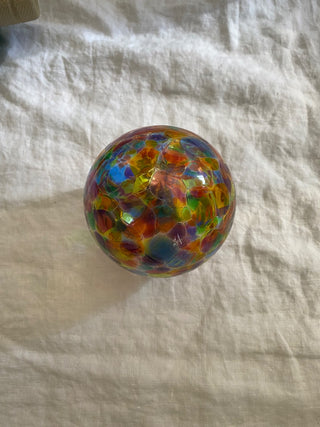 Art glass sun catcher orb ornament