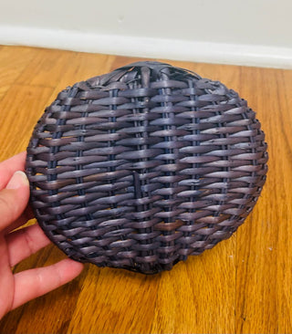 Small Woven Blue Basket 6.5" X 5.5"