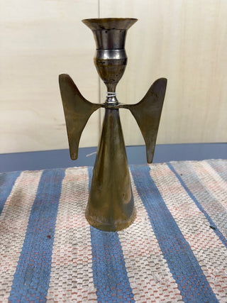 Vintage Brass Angel Candleholder