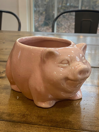 Pink Piggy Planter