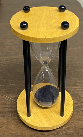 Vintage wood hourglass