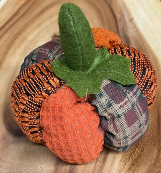 Vintage fabric pumpkin