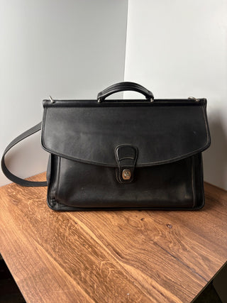 Coach Black Leather Briefcase