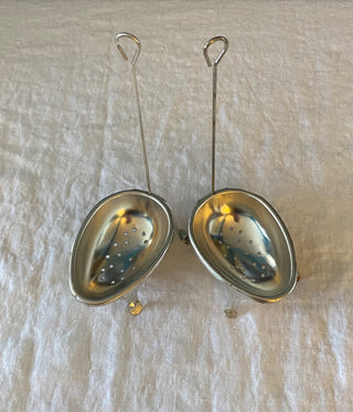 Vintage metal egg poachers (set of 2)