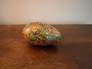 painted wooden egg