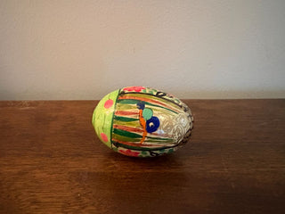 painted wooden egg