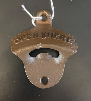 Vintage cast iron wall mount bottle opener 2.5”x3”