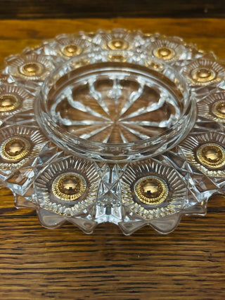 Early American Pressed Glass Domed Dish Newport Pattern