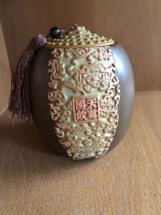 Vintage Clay Tea Caddy