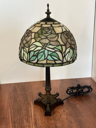 Roses Stained Glass Lamp