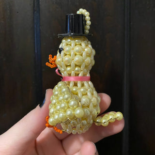 Baby Chick in Top Hat Beaded Ornament