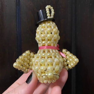 Baby Chick in Top Hat Beaded Ornament