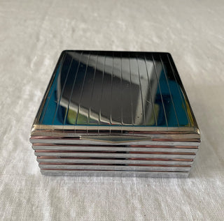 Vintage metal and wooden trinket box