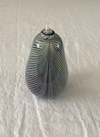 Art glass oil lamp 4x7”
