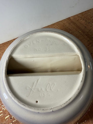 Vintage MCM Hull Pottery Divided Casserole