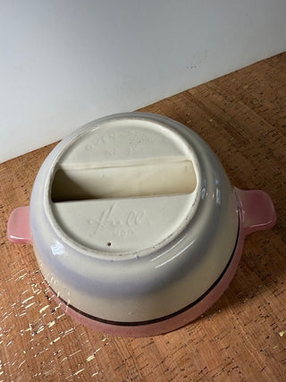 Vintage MCM Hull Pottery Divided Casserole