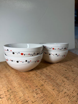 Thompson Pottery Christmas Bowls Set of 4