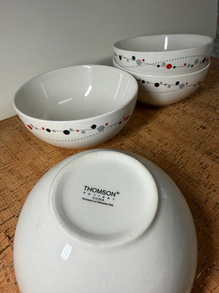 Thompson Pottery Christmas Bowls Set of 4