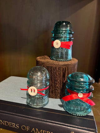 Green Glass Insulator Christmas Tree