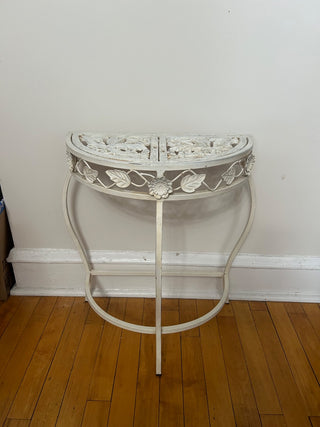 Vintage Half Moon Iron Table/Plant Stand