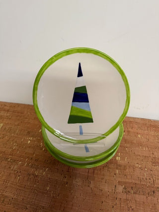 Christmas Tree Dessert Plates set of 6