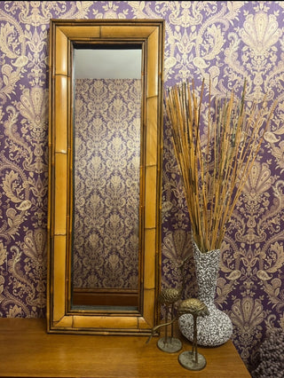 Vintage,Boho chic bamboo/rattan mirror