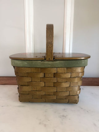 Decoupage Woven Basket Purse
