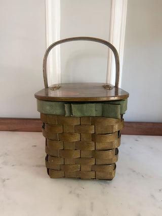 Decoupage Woven Basket Purse