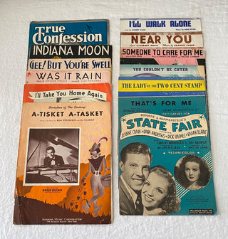 Vintage sheet music bundle (set of 12)