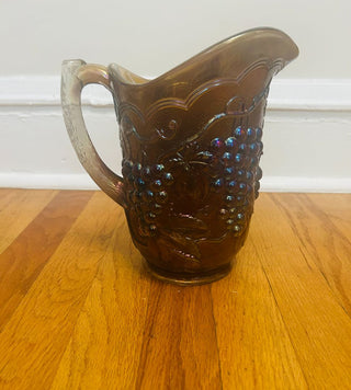 Imperial Grape Carnival Glass Pitcher