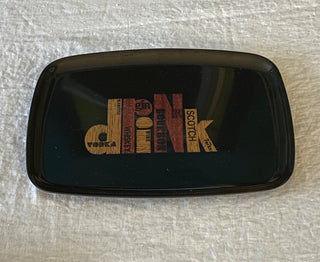 Vintage Couroc resin & inlaid wood cocktail tray