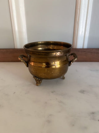 Small Brass Footed Cauldron