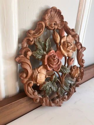 Burwood Floral Wall Plaque - Pink & Yellow