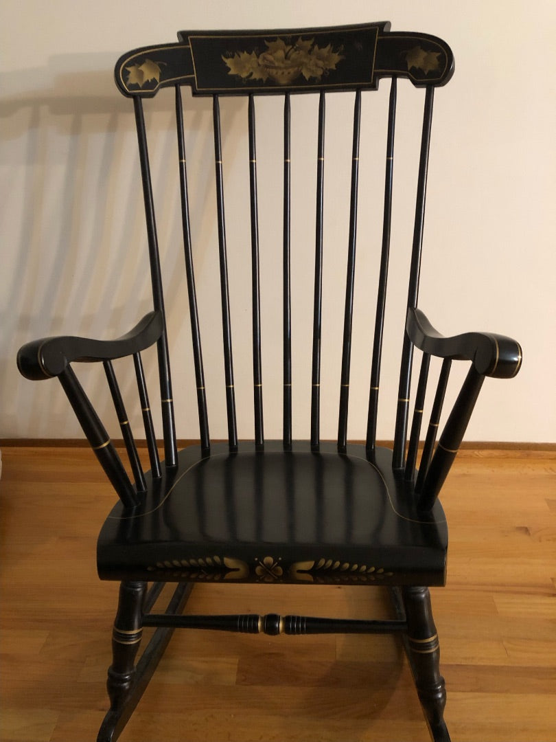 S Bent Bros Rocking Chair Vintage Bent Bros Black And Gold Harvest