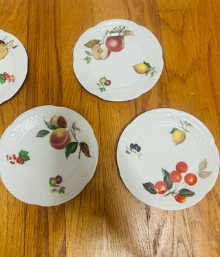 Fruit Dessert Plates- French Porcelain 6" (set of 5)