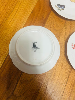 Fruit Dessert Plates- French Porcelain 6" (set of 5)