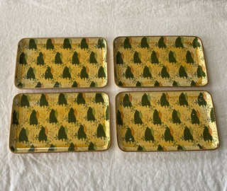 Vintage Japanese lacquer trays (set of 4)