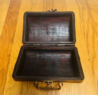 Vintage Wood Wicker Pocketbook w/ metal latch