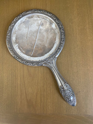 Silver Antique Hand Mirror