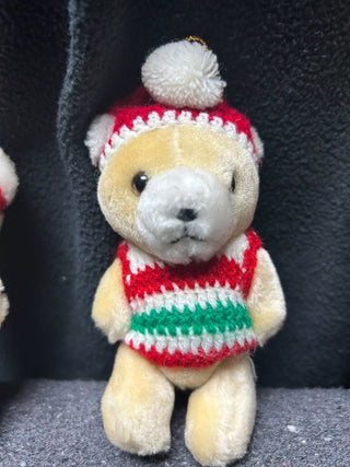 Bear with knitted sweater